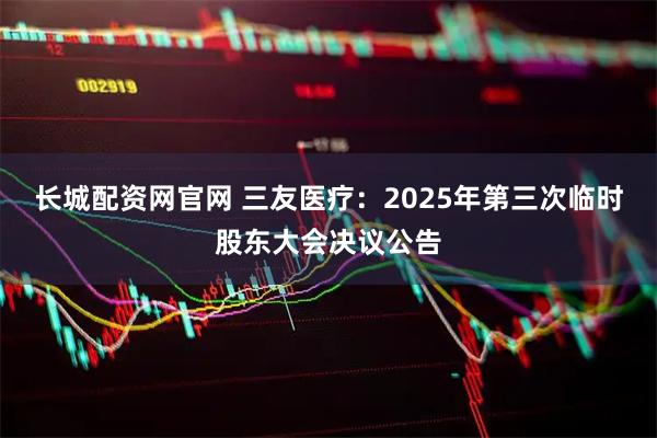 长城配资网官网 三友医疗：2025年第三次临时股东大会决议公告