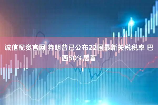 诚信配资官网 特朗普已公布22国最新关税税率 巴西50%居首