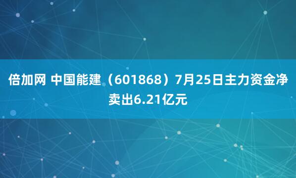 倍加网 中国能建（601868）7月25日主力资金净卖出6.21亿元