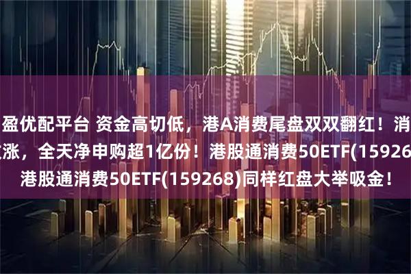 启盈优配平台 资金高切低，港A消费尾盘双双翻红！消费ETF(159928)逆市收涨，全天净申购超1亿份！港股通消费50ETF(159268)同样红盘大举吸金！
